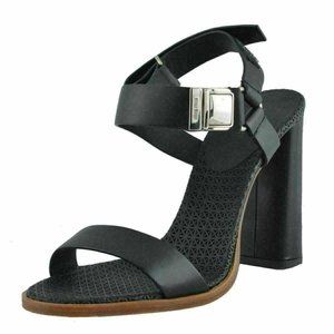 Miu Miu Women's Leather Black Open Toe Sandals